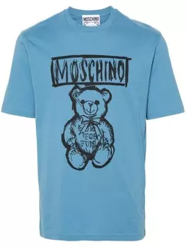 Moschino футболка с принтом Teddy Bear, синий