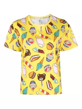 Moschino футболка с принтом Teddy Bear, желтый