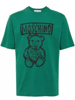 Moschino футболка с принтом, зеленый