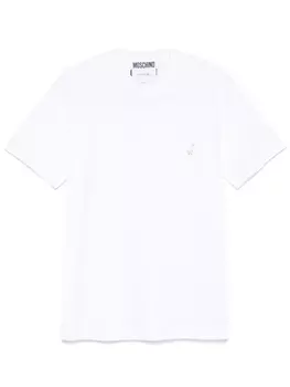 Moschino футболка с вышивкой, белый