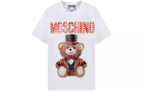MOSCHINO Футболка SS21 унисекс белая