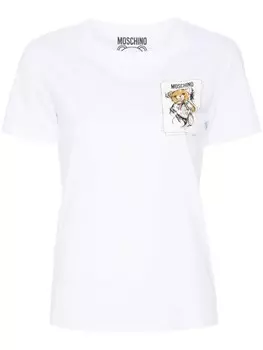 Moschino футболка Teddy Bear, белый