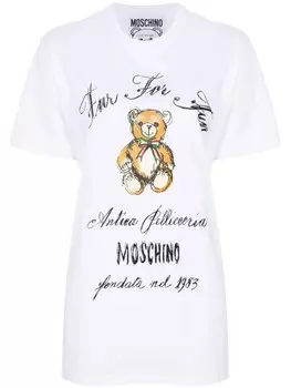 Moschino футболка Teddy Bear, белый