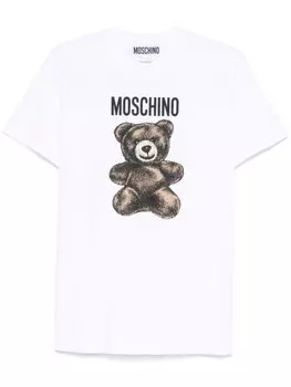 Moschino футболка Teddy Bear, белый