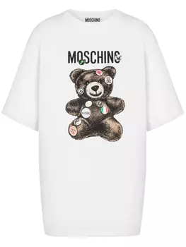 Moschino футболка Teddy Bear, белый