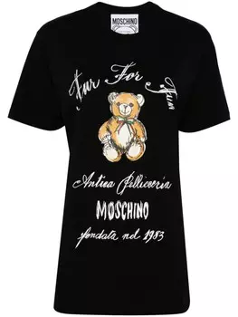 Moschino футболка Teddy Bear, черный
