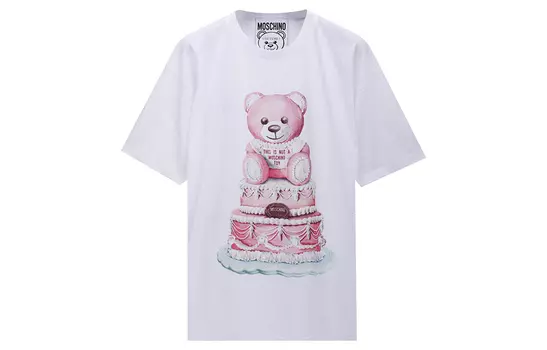 MOSCHINO Футболка Teddy женская белые