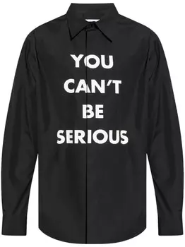 Moschino футболка You Can't Be Serious, черный
