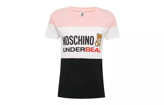 MOSCHINO Футболка женская розовые белые черные