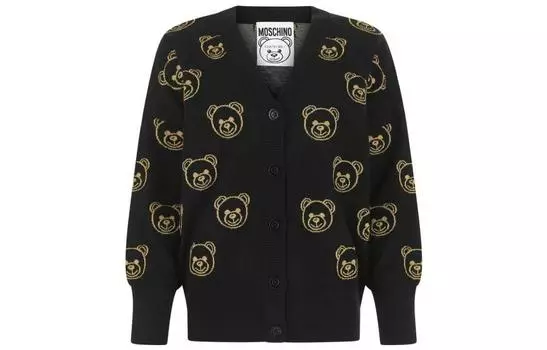 MOSCHINO FW22 Приталенный джемпер весна-осень женский черный