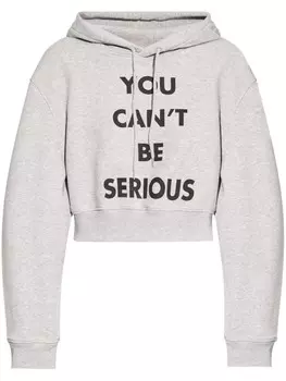 Moschino худи с графичным принтом, серый