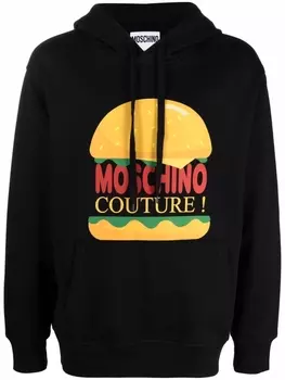 Moschino худи с логотипом, черный