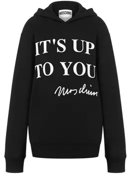 Moschino худи с логотипом, черный