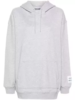 Moschino худи с нашивкой, серый