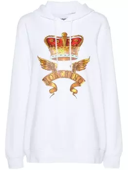 Moschino худи с принтом, белый