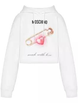 Moschino худи с принтом, белый
