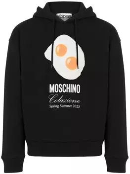 Moschino худи с принтом, черный