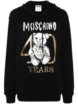 Moschino худи с принтом Teddy Bear, черный