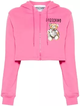 Moschino худи с принтом Teddy Bear, розовый