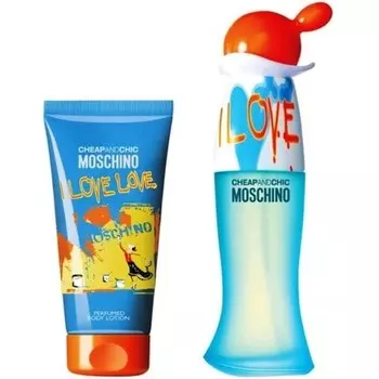 Moschino I Love Cheap And Cheap Подарочный набор 30 мл туалетная вода-спрей + 50 мл лосьон для тела