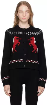 Moschino Jeans Черный жаккардовый кардиган