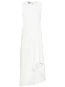 MOSCHINO JEANS драпированное платье миди, белый