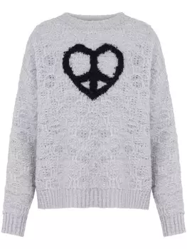 MOSCHINO JEANS джемпер рыхлой вязки, синий