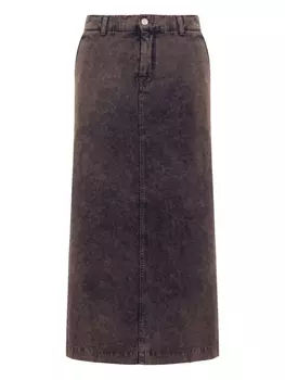 MOSCHINO JEANS джинсовая юбка миди, серый