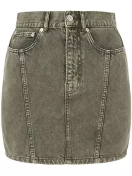 MOSCHINO JEANS джинсовая юбка мини, зеленый