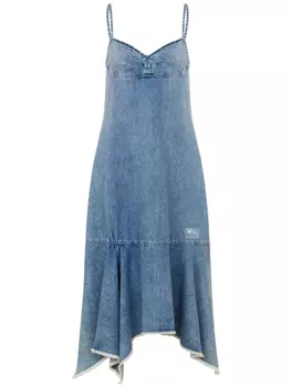 MOSCHINO JEANS джинсовое платье миди, синий