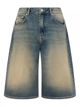 MOSCHINO JEANS джинсовые шорты с мятым эффектом, синий