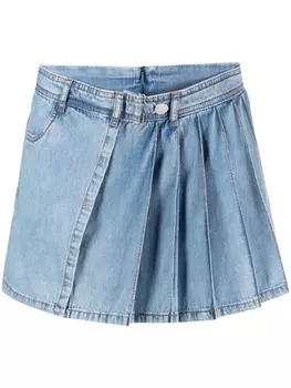 MOSCHINO JEANS джинсовые шорты-юбка с заниженной талией, синий