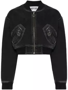 MOSCHINO JEANS джинсовый бомбер, черный