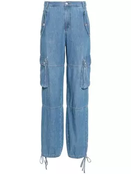 MOSCHINO JEANS джинсы карго с кулиской, синий