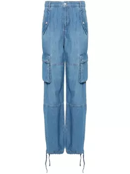 MOSCHINO JEANS джинсы карго с завышенной талией, синий