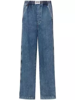 MOSCHINO JEANS джинсы широкого кроя с завышенной талией, синий