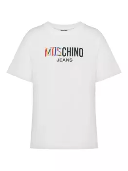 MOSCHINO JEANS футболка с круглым вырезом, белый