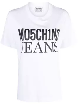 MOSCHINO JEANS футболка с логотипом, белый