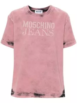 MOSCHINO JEANS футболка с логотипом, розовый