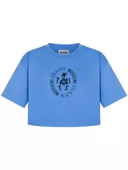 MOSCHINO JEANS футболка с логотипом, синий