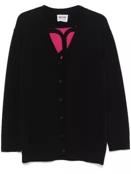 MOSCHINO JEANS кардиган вязки интарсия, черный