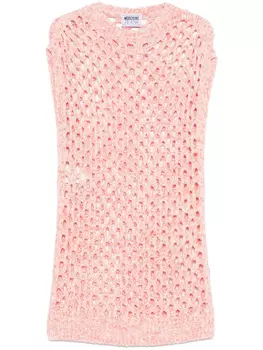 MOSCHINO JEANS короткое платье рыхлой вязки, розовый