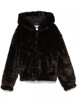 MOSCHINO JEANS куртка с монограммой, коричневый