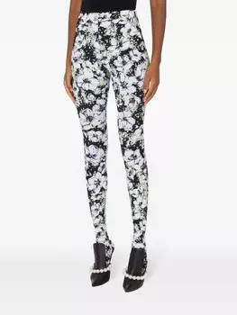 MOSCHINO JEANS легинсы с цветочным принтом, черный