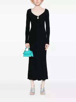 MOSCHINO JEANS макси-платье из трикотажного полотна, черный