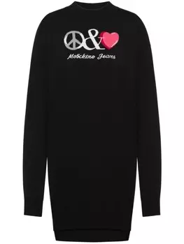MOSCHINO JEANS платье-джемпер с логотипом