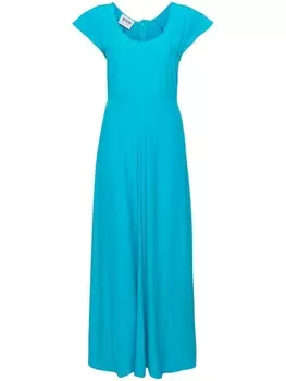 MOSCHINO JEANS платье макси с U-образным вырезом, синий