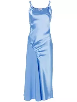 MOSCHINO JEANS платье макси с вырезом, синий