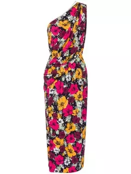 MOSCHINO JEANS платье миди на одно плечо, черный