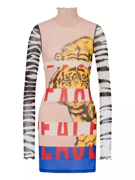 MOSCHINO JEANS платье мини с графичным принтом, черный